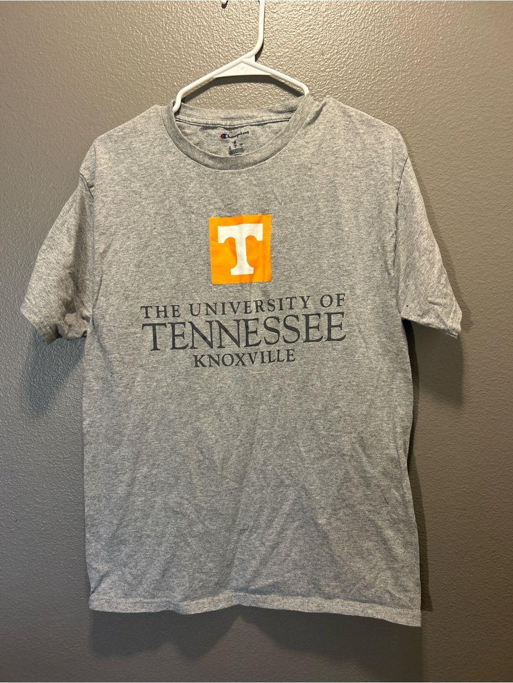 Champion University of Tennessee Vols T Shirt Medium Gray Knoxville Volunteers